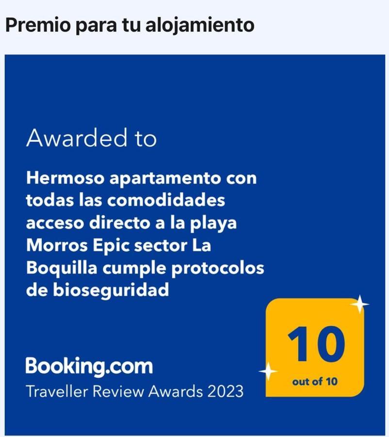 Hermoso Apartamento: Beachfront Comfort with Direct Access Cartagena Exterior photo